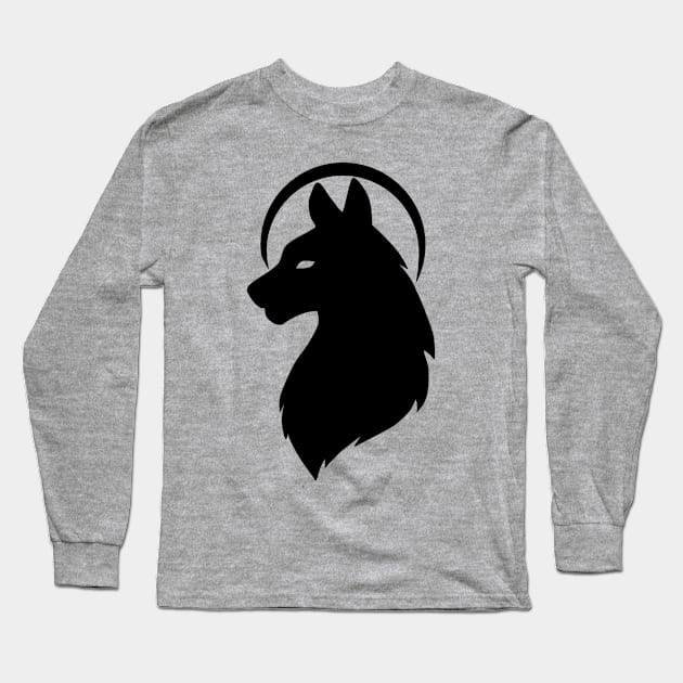 tribal wolf Long Sleeve T-Shirt by Alex Drawn